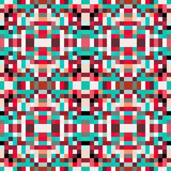 seamless pixel pattern mosaic. abstract background with squares can be used for wallpaper, fabric, textile or clothing design.