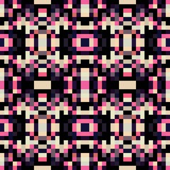 Fototapeta premium seamless pixel pattern mosaic. abstract background with squares can be used for wallpaper, fabric, textile or clothing design.