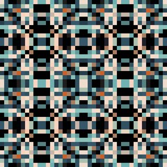 seamless pixel pattern mosaic. abstract background with squares can be used for wallpaper, fabric, textile or clothing design.