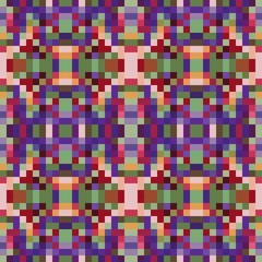 seamless pixel pattern mosaic. abstract background with squares can be used for wallpaper, fabric, textile or clothing design.