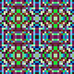 seamless pixel pattern mosaic. abstract background with squares can be used for wallpaper, fabric, textile or clothing design.