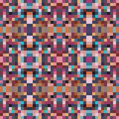 seamless pixel pattern mosaic. abstract background with squares can be used for wallpaper, fabric, textile or clothing design.