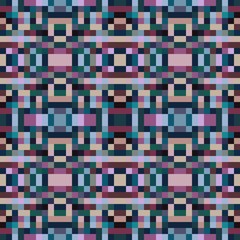 seamless pixel pattern mosaic. abstract background with squares can be used for wallpaper, fabric, textile or clothing design.