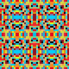 seamless pixel pattern mosaic. abstract background with squares can be used for wallpaper, fabric, textile or clothing design.