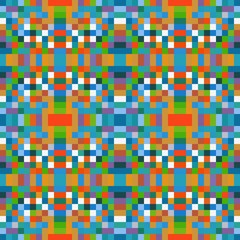 Fototapeta premium seamless pixel pattern mosaic. abstract background with squares can be used for wallpaper, fabric, textile or clothing design.