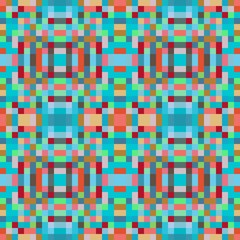 seamless pixel pattern mosaic. abstract background with squares can be used for wallpaper, fabric, textile or clothing design.