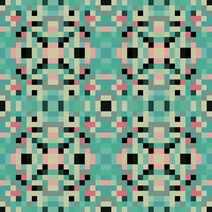 seamless pixel pattern mosaic. abstract background with squares can be used for wallpaper, fabric, textile or clothing design.