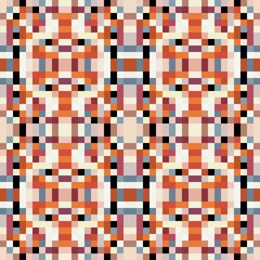 seamless pixel pattern mosaic. abstract background with squares can be used for wallpaper, fabric, textile or clothing design.