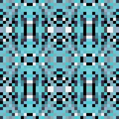 seamless pixel pattern mosaic. abstract background with squares can be used for wallpaper, fabric, textile or clothing design.