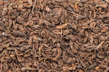 Loose Shou Puer From Yun De Region, Yunnan Province. Macro. Close-up. Texture.