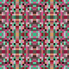 Fototapeta premium seamless pixel pattern mosaic. abstract background with squares can be used for wallpaper, fabric, textile or clothing design.