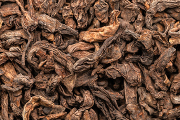 Loose Shou Puer From Yun De Region, Yunnan Province. Macro. Close-up. Texture.