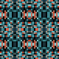 seamless pixel pattern mosaic. abstract background with squares can be used for wallpaper, fabric, textile or clothing design.