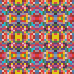 seamless pixel pattern mosaic. abstract background with squares can be used for wallpaper, fabric, textile or clothing design.