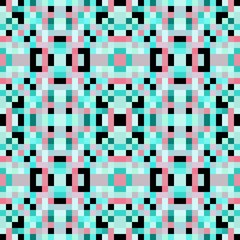 seamless pixel pattern mosaic. abstract background with squares can be used for wallpaper, fabric, textile or clothing design.