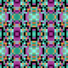 seamless pixel pattern mosaic. abstract background with squares can be used for wallpaper, fabric, textile or clothing design.