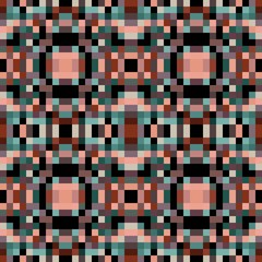 seamless pixel pattern mosaic. abstract background with squares can be used for wallpaper, fabric, textile or clothing design.