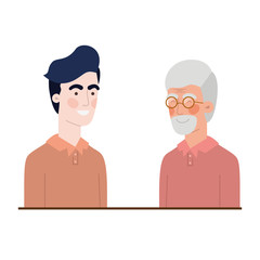 father with son avatar character