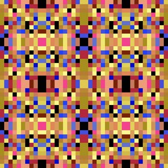 seamless pixel pattern mosaic. abstract background with squares can be used for wallpaper, fabric, textile or clothing design.