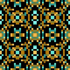 seamless pixel pattern mosaic. abstract background with squares can be used for wallpaper, fabric, textile or clothing design.