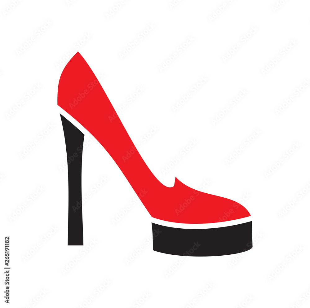 Poster shoe icon on background for graphic and web design. simple vector sign. internet concept symbol for 