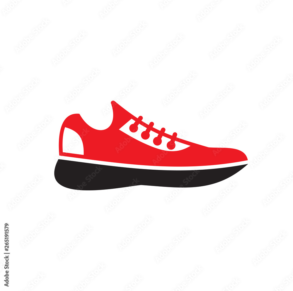 Poster shoe icon on background for graphic and web design. simple vector sign. internet concept symbol for 