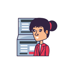 business woman with document