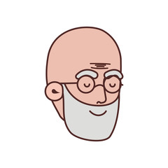 head of grandfather avatar character