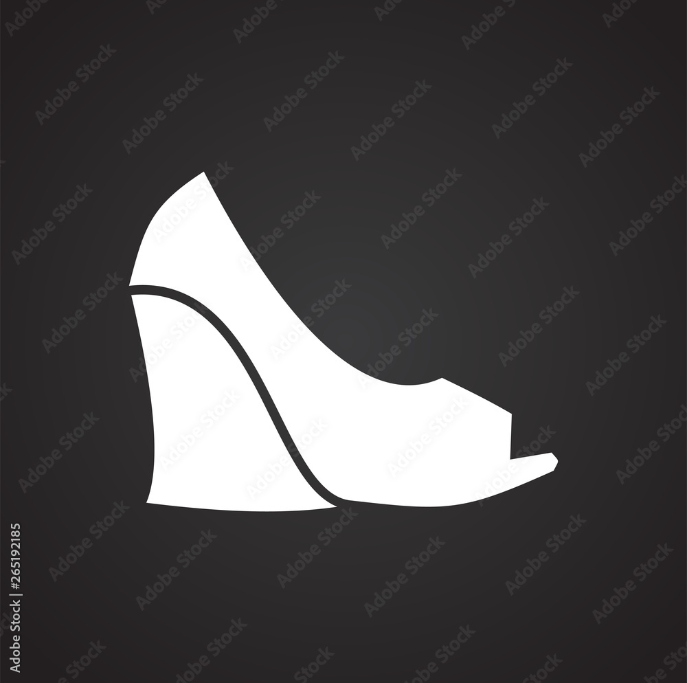 Poster shoe icon on background for graphic and web design. simple vector sign. internet concept symbol for 