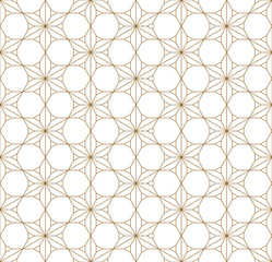 Nahtloses geometrisches Muster basierend auf japanischem Ornament Kumiko.
