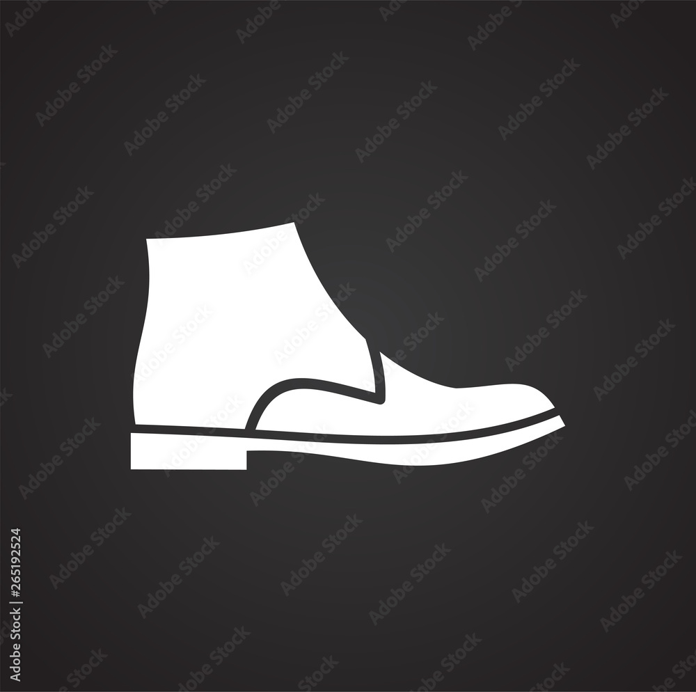 Poster shoe icon on background for graphic and web design. simple vector sign. internet concept symbol for 