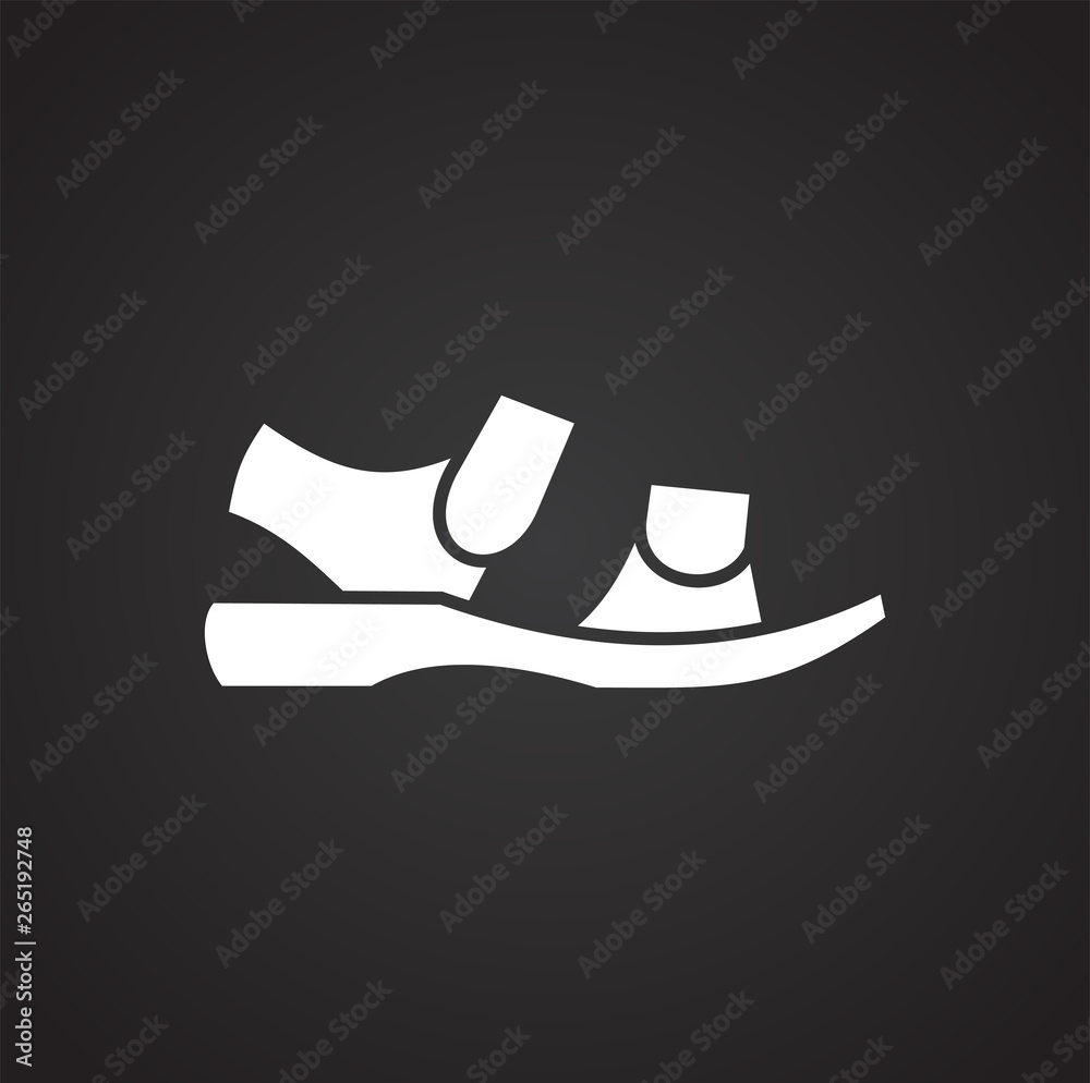 Poster shoe icon on background for graphic and web design. simple vector sign. internet concept symbol for 