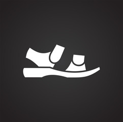 Shoe icon on background for graphic and web design. Simple vector sign. Internet concept symbol for website button or mobile app.