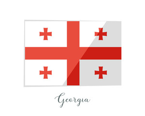 Flag of Georgia traditional government symbol of the country