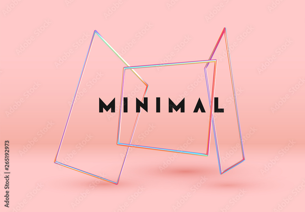 Poster vector objects 3d shape.