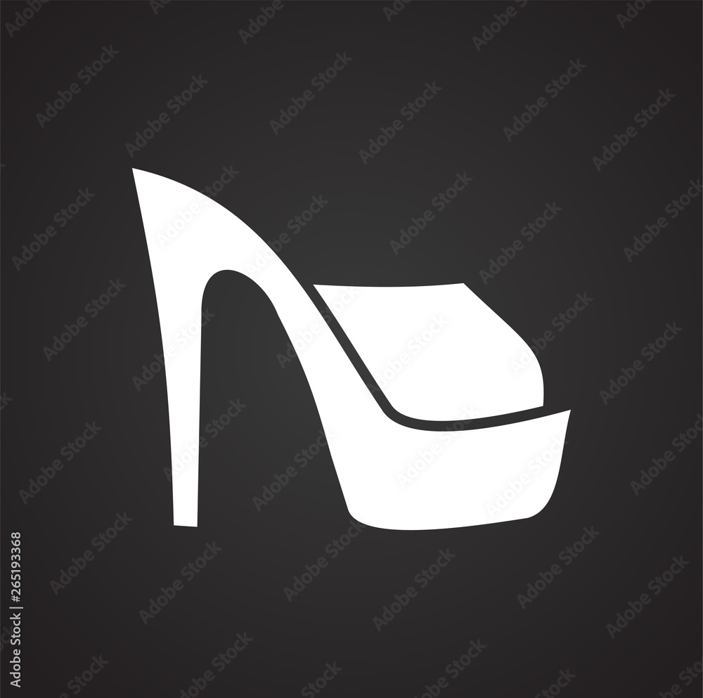 Poster shoe icon on background for graphic and web design. simple vector sign. internet concept symbol for 