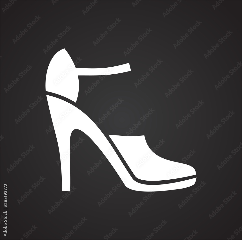 Poster shoe icon on background for graphic and web design. simple vector sign. internet concept symbol for 