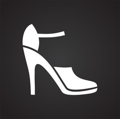 Shoe icon on background for graphic and web design. Simple vector sign. Internet concept symbol for website button or mobile app.