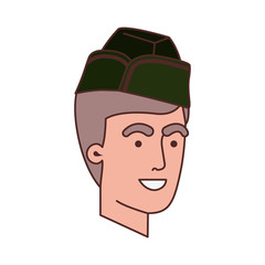 head of man soldier of war avatar character