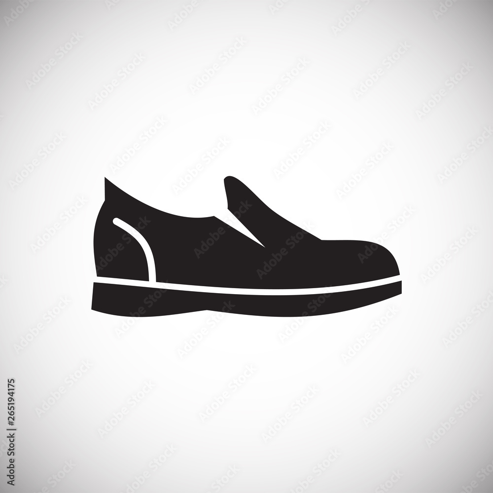 Poster shoe icon on background for graphic and web design. simple vector sign. internet concept symbol for 