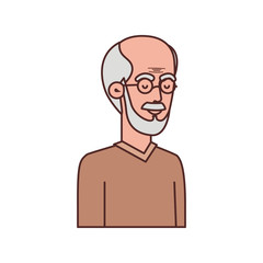 cute grandfather avatar character