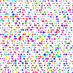 White background with multicolored points    
