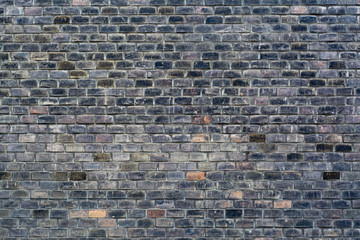 Wall made of black bricks