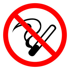 No Smoking Symbol Sign ,Vector Illustration, Isolate On White Background Icon. EPS10