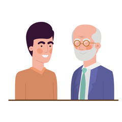 Fototapeta premium father with son avatar character