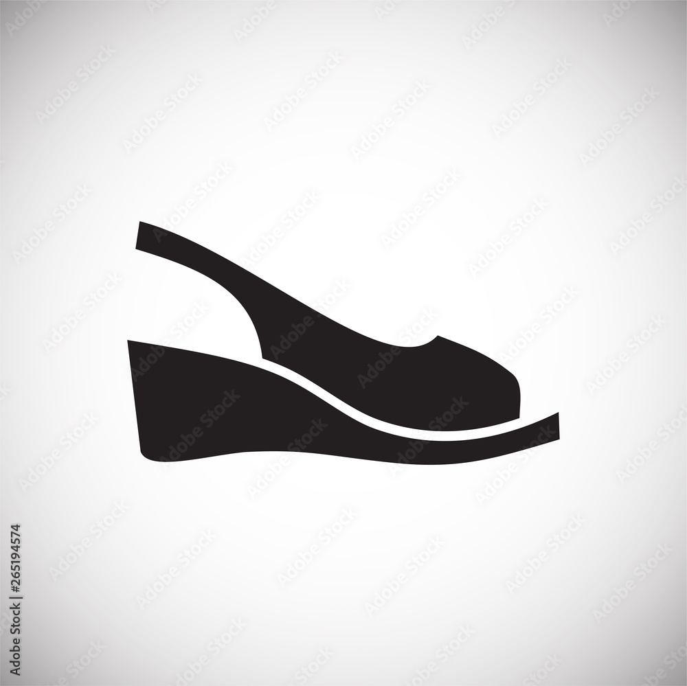 Poster shoe icon on background for graphic and web design. simple vector sign. internet concept symbol for 