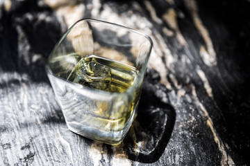 detail of tequila shot