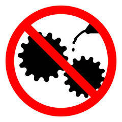 Do Not Oil Symbol Sign,Vector Illustration, Isolate On White Background Icon. EPS10