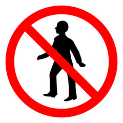 Staff Only Symbol Sign, Vector Illustration, Isolate On White Background Icon. EPS10