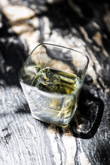 detail of tequila shot